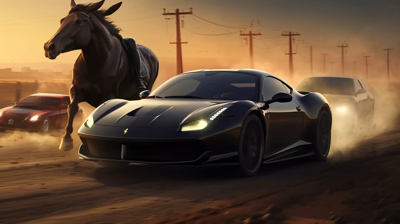 Samochód z koniem - marka samochodu z koniem w logo